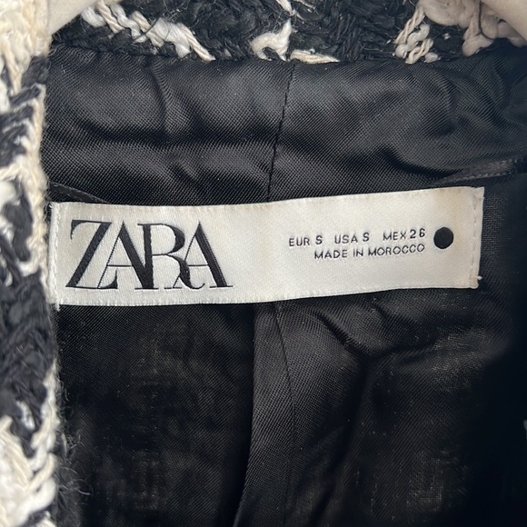 Zara women houndstooth blazer jacket size small - Picture 2 of 3